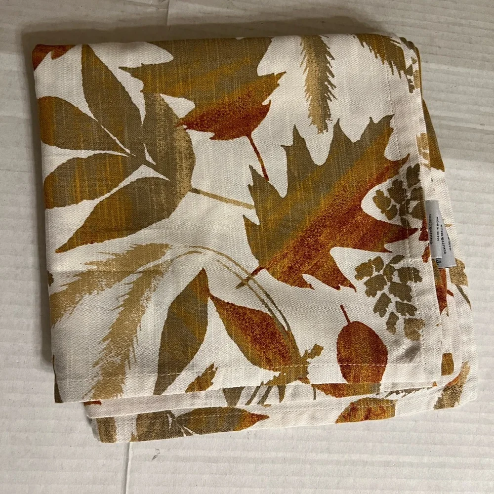 Napkins Set of 12 Leaf Pattern in Fall Colors NWOT